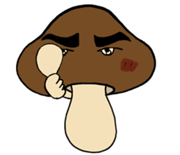 Shiitake mushroom Takeshi. sticker #5896927