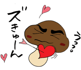Shiitake mushroom Takeshi. sticker #5896931