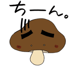 Shiitake mushroom Takeshi. sticker #5896933