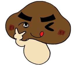 Shiitake mushroom Takeshi. sticker #5896935