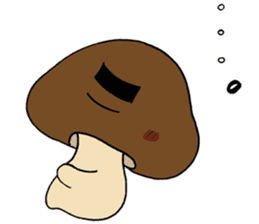 Shiitake mushroom Takeshi. sticker #5896936