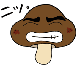 Shiitake mushroom Takeshi. sticker #5896938