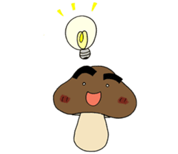 Shiitake mushroom Takeshi. sticker #5896942
