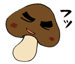 Shiitake mushroom Takeshi. sticker #5896943