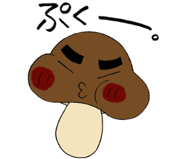 Shiitake mushroom Takeshi. sticker #5896944
