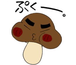 Shiitake mushroom Takeshi. sticker #5896944