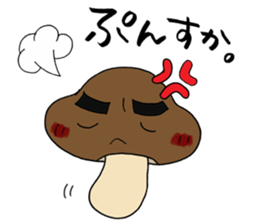 Shiitake mushroom Takeshi. sticker #5896945