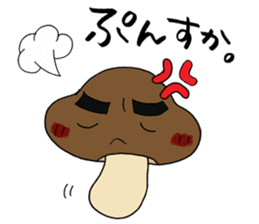 Shiitake mushroom Takeshi. sticker #5896945