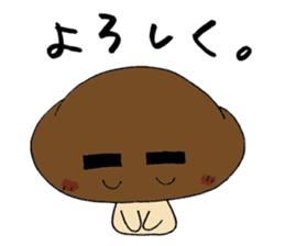 Shiitake mushroom Takeshi. sticker #5896947