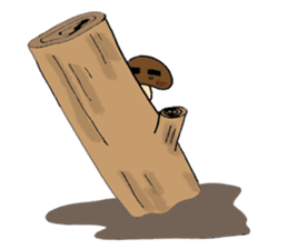 Shiitake mushroom Takeshi. sticker #5896951