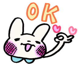 rabbit grandma loves grandchild sticker #5897245