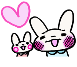 rabbit grandma loves grandchild sticker #5897271