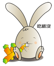 Funny alien rabbit sticker #5897398