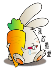 Funny alien rabbit sticker #5897401