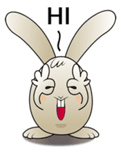 Funny alien rabbit sticker #5897413