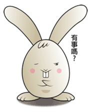 Funny alien rabbit sticker #5897416