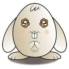 Funny alien rabbit sticker #5897420