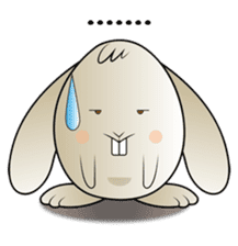 Funny alien rabbit sticker #5897421