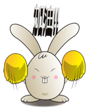 Funny alien rabbit sticker #5897424