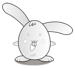 Funny alien rabbit sticker #5897425