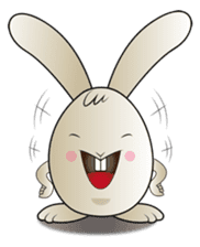 Funny alien rabbit sticker #5897428