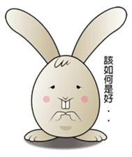 Funny alien rabbit sticker #5897429