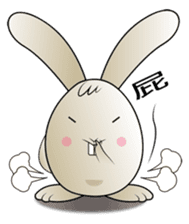 Funny alien rabbit sticker #5897430