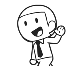 Shining face Bulb Boy sticker #5897512