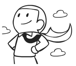 Shining face Bulb Boy sticker #5897517