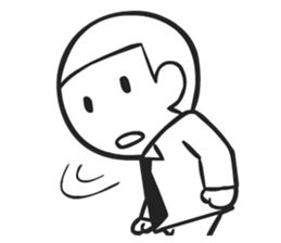 Shining face Bulb Boy sticker #5897524