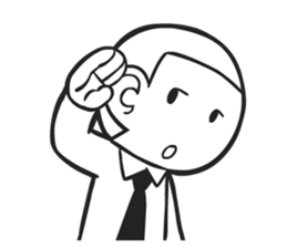 Shining face Bulb Boy sticker #5897534