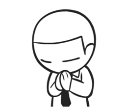 Shining face Bulb Boy sticker #5897550