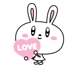 love rabbit. sticker #5897634