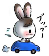 Rabbit walk nice sticker #5899530