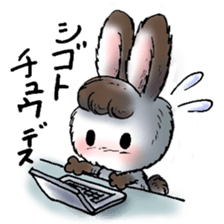 Rabbit walk nice sticker #5899537