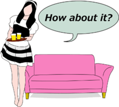 pink sofa/English version sticker #5900232