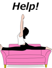 pink sofa/English version sticker #5900237