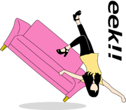 pink sofa/English version sticker #5900238