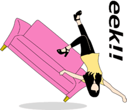 pink sofa/English version sticker #5900238