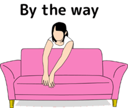 pink sofa/English version sticker #5900246