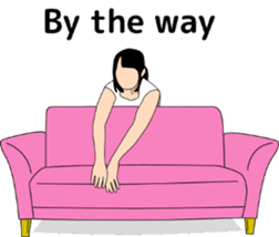 pink sofa/English version sticker #5900246