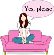 pink sofa/English version sticker #5900253