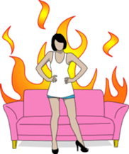 pink sofa/English version sticker #5900256