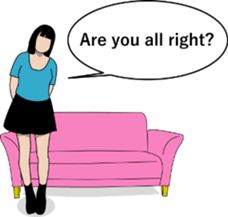 pink sofa/English version sticker #5900269