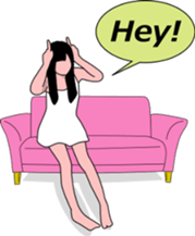 pink sofa/English version sticker #5900271