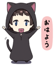 Kigurumi cat kun sticker #5901952