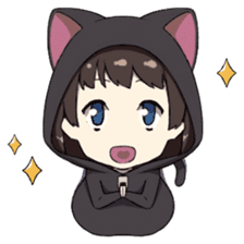 Kigurumi cat kun sticker #5901959