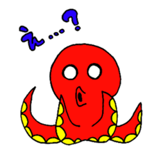 Kotatsu Octopus and friends of the sea sticker #5903363
