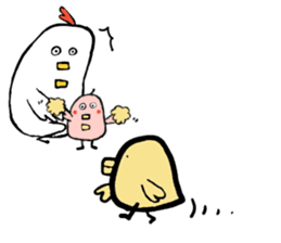 Tori-san, She has two children. sticker #5904069