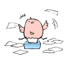 Tori-san, She has two children. sticker #5904070